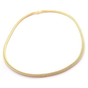 Authentic! Vintage Tiffany & Co 18k Yellow Gold Foxtail Link Chain Necklace